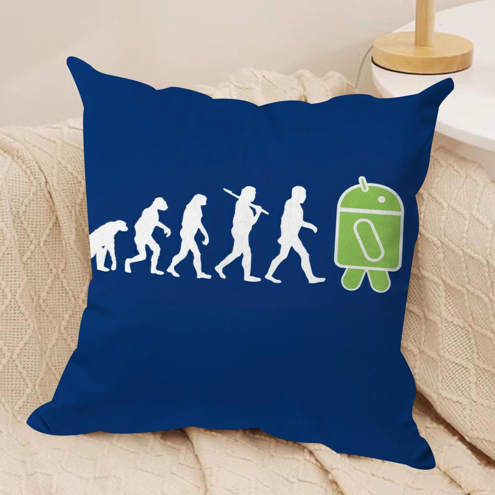 

Cool AAndroid Cushion Cover Short plush Doublesided Print Square Throw Pillow Covers Sofa Home Cushion Decor 30x30cm