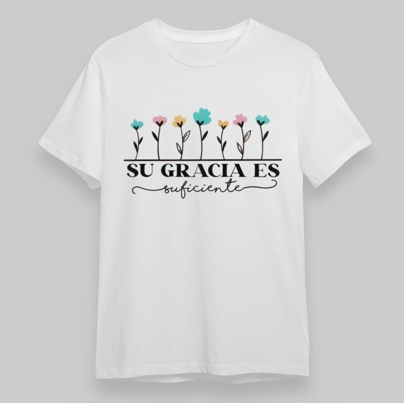 

Женская классическая футболка большого размера Многоцветный цветущий с цитатой на испанском языке, футболка США XL