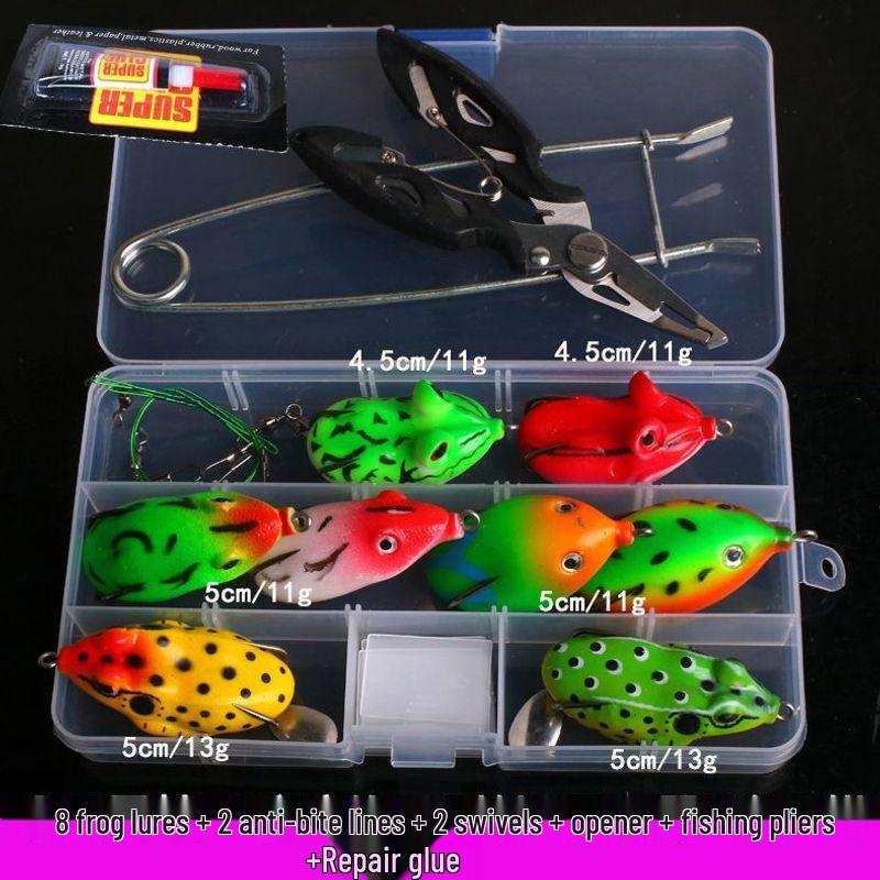 Schwimmende Froschköder Set: Weiche, Starke, Künstliche Froschköder mit Haken für Schwarzfisch