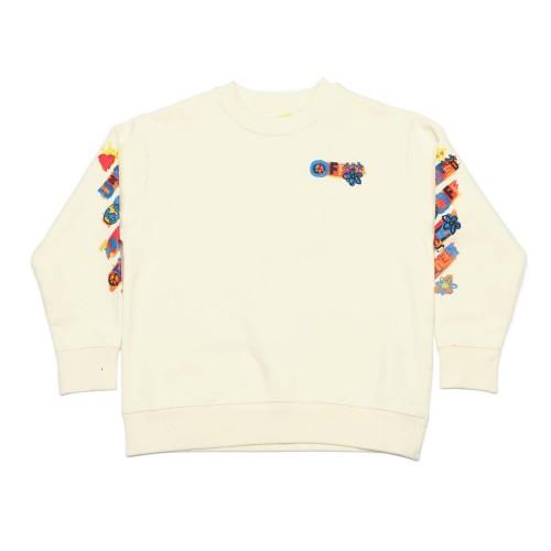 Off White Childrens/Kids Crew Neck Sweatshirt