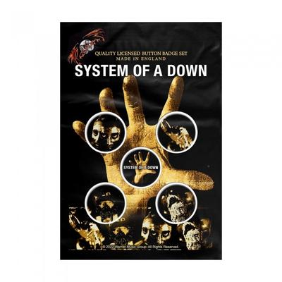 Odznak ruky System Of A Down (Balení po 5)