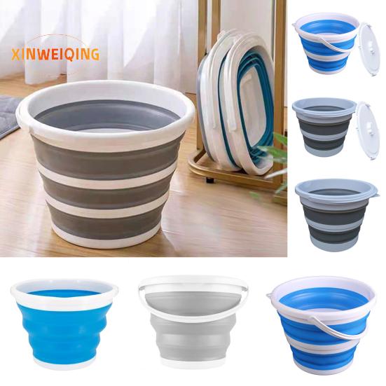 

Рыболовное ведро 10/15 л, складное, утолщенное складное ведро большой емкости, складное ведро для рыбалки, товары для кемпинга 15L With Lid серый