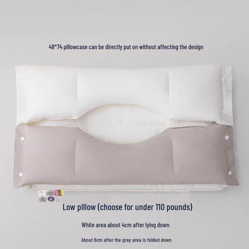 All-Cotton Neck & Ear Protection Pillow for Adults - Soft & Firm Support for Side Sleepers