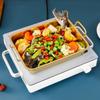 Deep Baking Sheet Stainless Steel Rectangular Baking Tray Fish Roasting Pan Food Serving Tray Baking Pan Kitchen Accessories