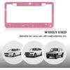 Bling Diamond License Plate Frame,Universal Stainless Steel License Plate Holder Fits U.S. Standard 2 Holes Model,Sparkle License Plate Frames Bling