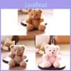 Cute Bear Plush Keychain With Soft Short Pile For Bag Decoration And Gift