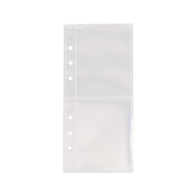 Ultraúzké náhradní listy A6 s volným listem s mřížkou a 3palcovými úložnými kapsami