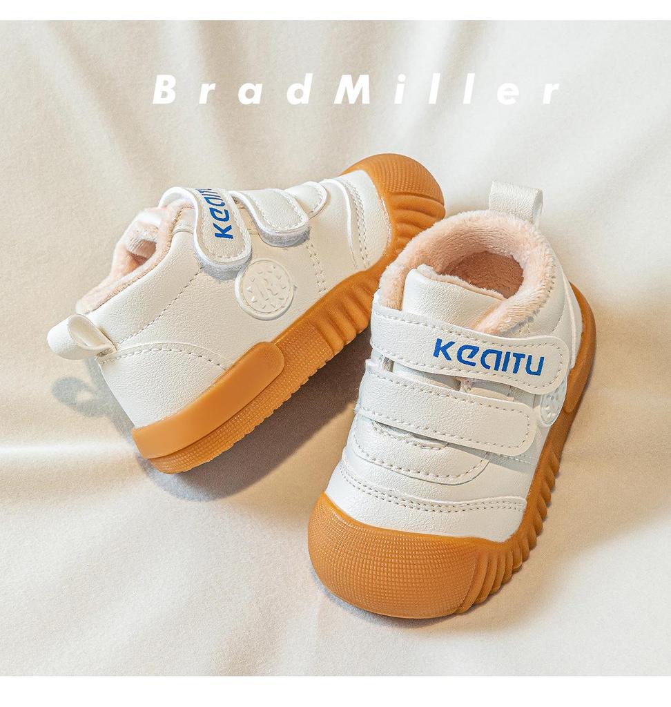 2024 Winter Baby Walking Shoes: Warm Cotton, Velvet-Lined, Non-Slip Soft Sole for Boys & Girls