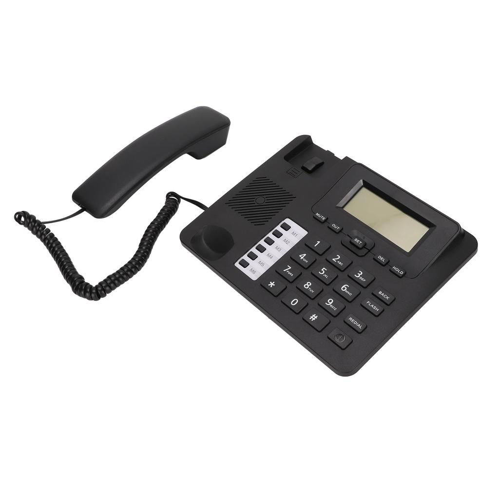 Home Desktop Corded Telephone LCD Display Hands Free Caller ID Alarm Clock Business Landline Telephone for Home Hotel