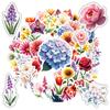 35-100pcs Natural Plant Flowers Stickers For Waterproof Diy Decorative Stickers For Mobile Phone Case Luggage Skateboard