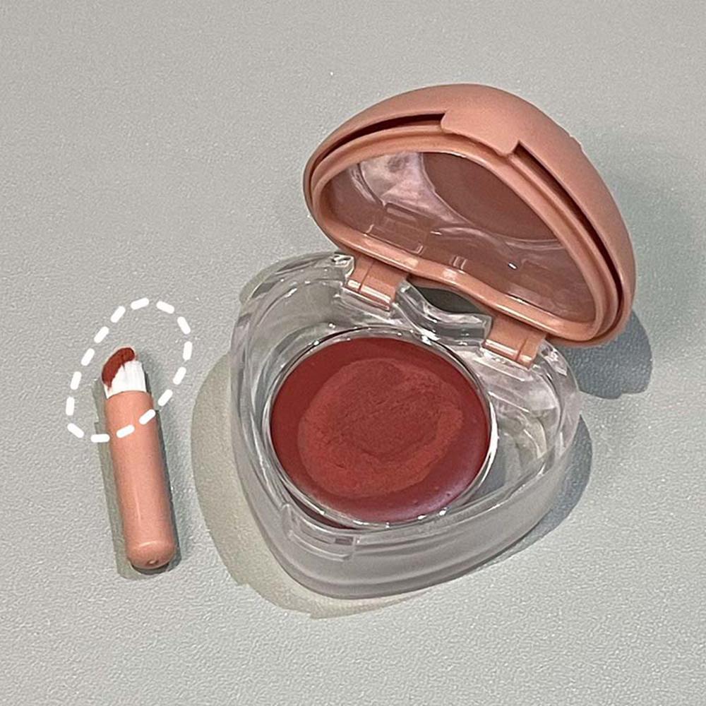 HERORANGE Aftermath Honey Lip and Cheek Mud Matte Soft Mist Dual-Use Lip Tint Cream Blush Long Lasting Velvet Makeup with Brush