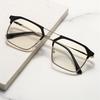 Luxury  Square Black Frame Myopia Glasses Anti-Blue Light Blocking Eyewear for Men and Women Near Sight Unisex Diopter