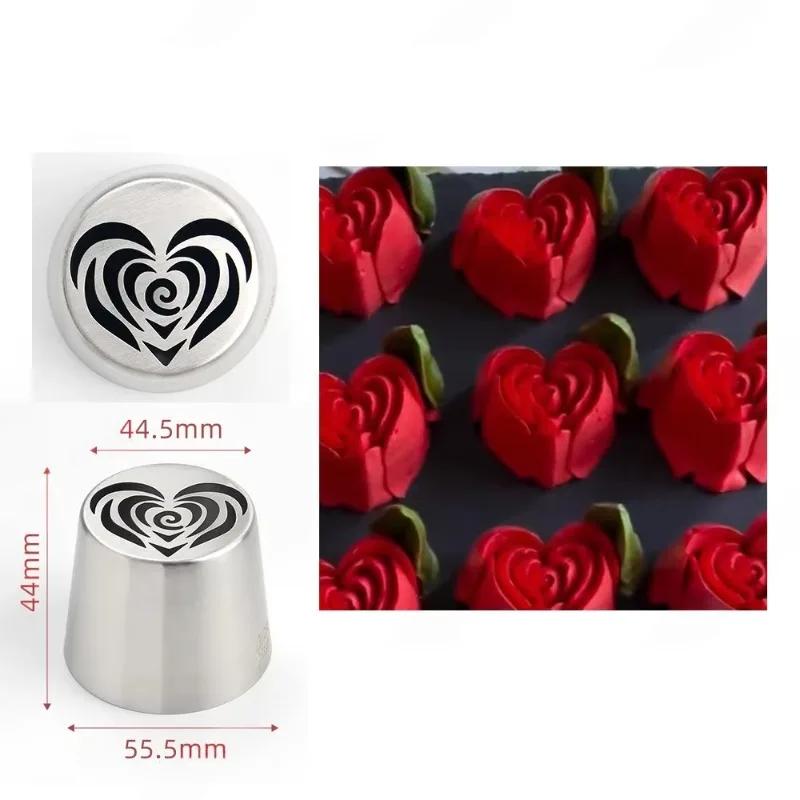

3/1Pcs Stainless Steel Nozzle Heart Russian Piping Tips Cake Icing Frosting Nozzles for Cupcake Decor DIY Kitchen Baking Tools