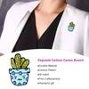 Anstecknadeln Cartoon Pflanzen Pins Kaktus Jungen Topf Mädchen Revers Zubehör Schmuck Emaille für Kleidung Pullover DIY Basteln