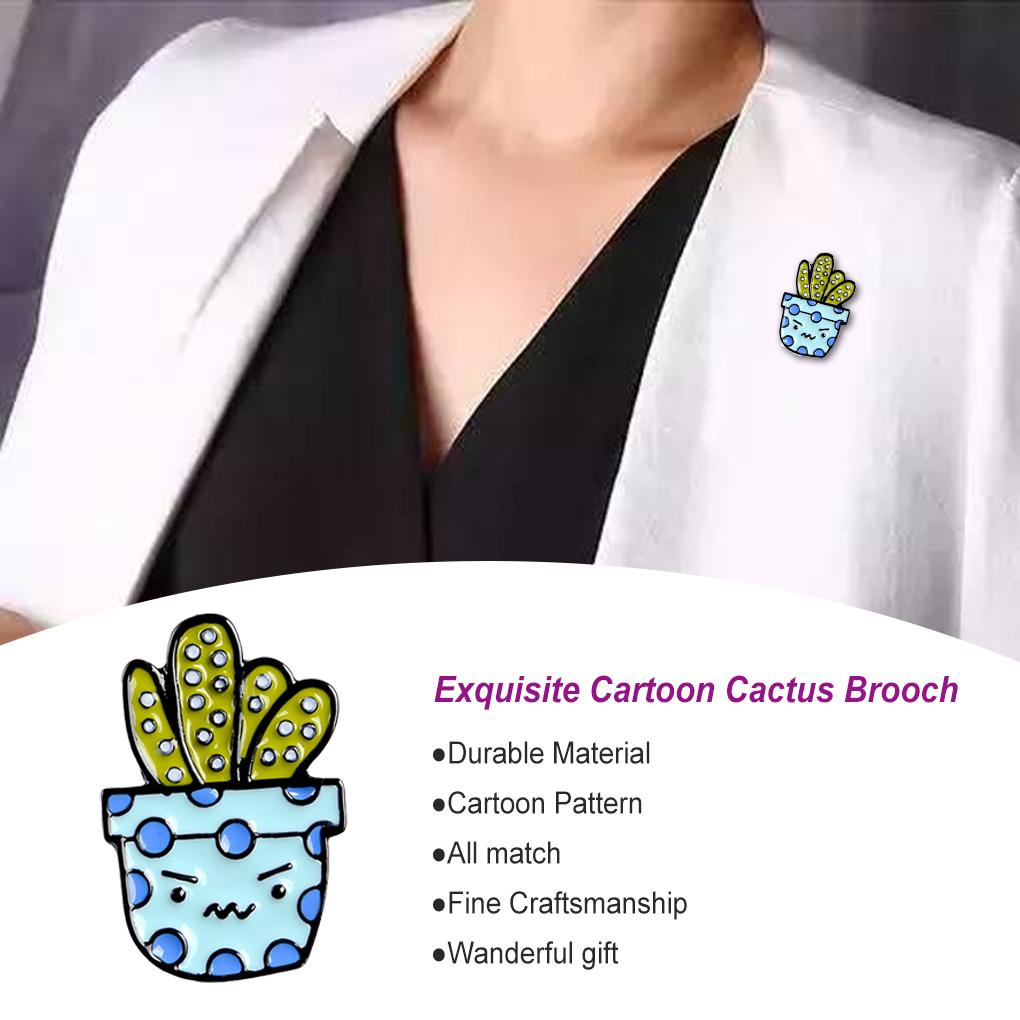 Anstecknadeln Cartoon Pflanzen Pins Kaktus Jungen Topf Mädchen Revers Zubehör Schmuck Emaille für Kleidung Pullover DIY Basteln