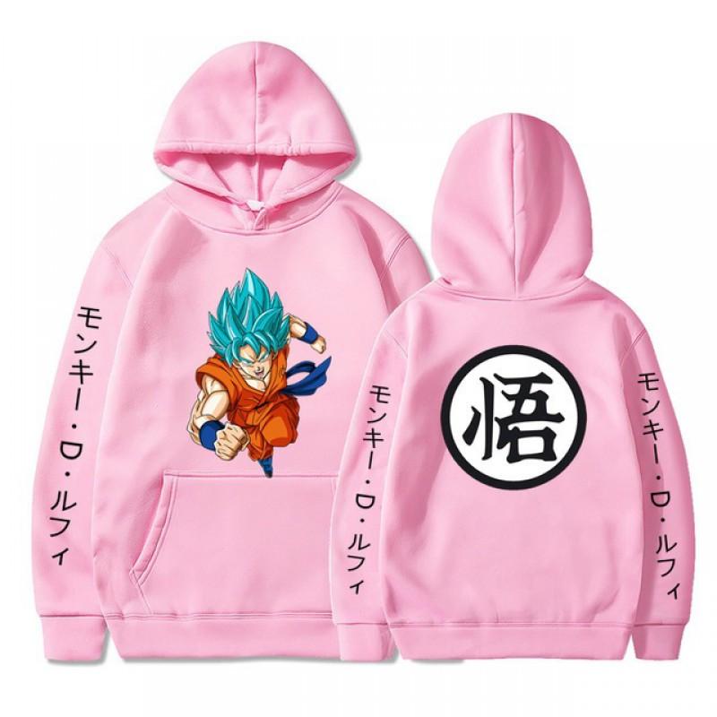 Dragon Ball Anime Hoodie Sweatshirt Teens Men Warm Fleece Lined Pullover Casual Long Sleeve Hooded Top