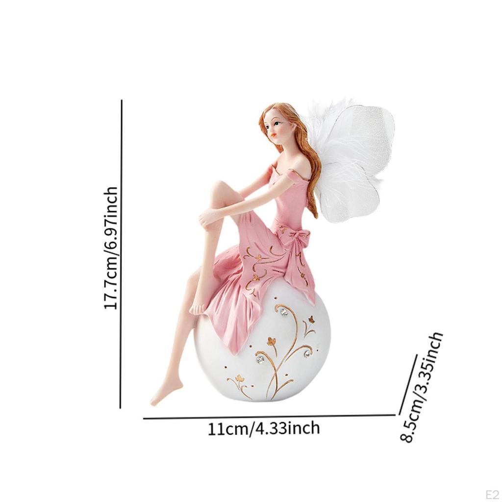 Angel Figurine Desktop Decor Resin Craft for Living Room And Bedroom