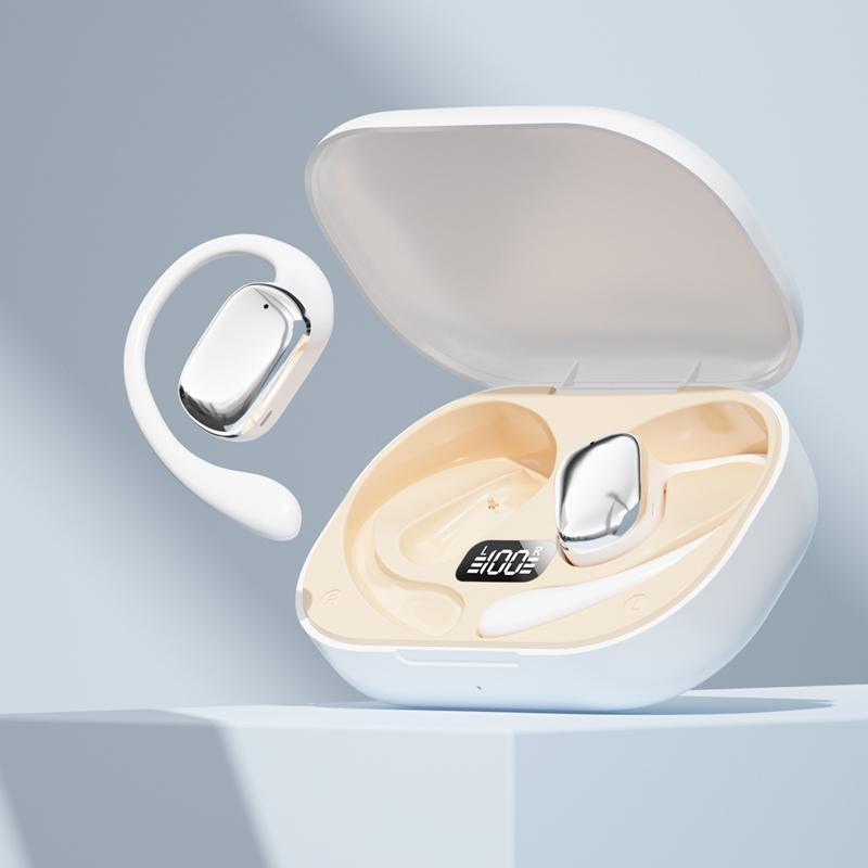 

Наушники с заушным креплением, беспроводные наушники-вкладыши Bluetooth 5.4, гарнитура с открытым ухом, наушники с воздушной проводимостью для iPhone, Android, Xiaomi, iOS белый