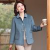 Stylish Slimming Lapel Wool Blend Jacket for Middle-Aged Women