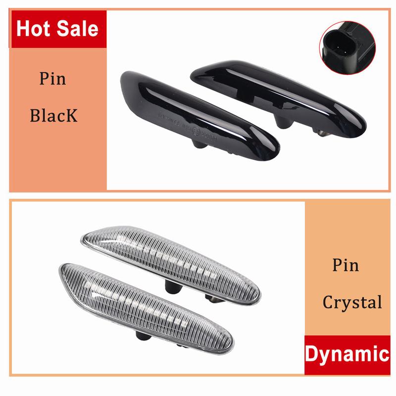 2PCS Dynamic Blinker Side Marker Sequential Turn Signal Light For BMW E60 E61 E90 E91 E87 E81 E83 E84 E88 E92 E93 E82