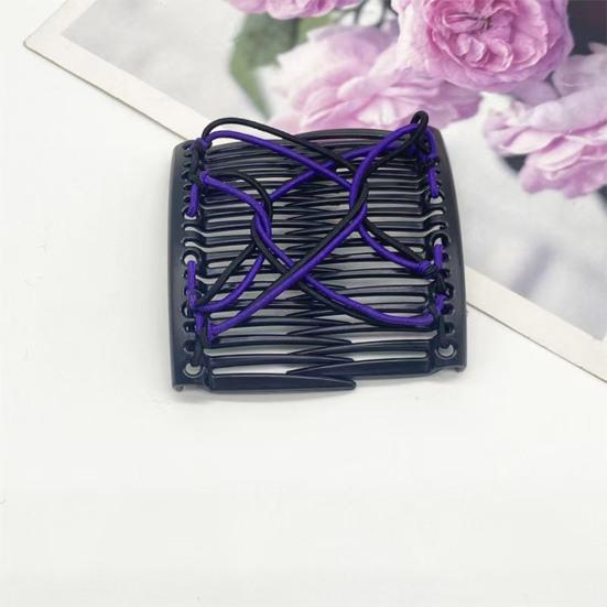 Women Hair Comb Elastic Rope Design Non-Slip Hair Comb Yoga Running Makeup Versatile Hair Accessories