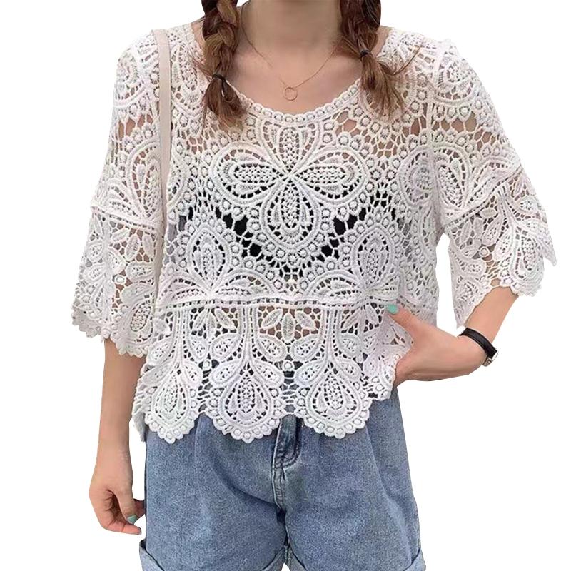 Maglione da donna con stampa floreale a maniche lunghe con scollo a V, con bottoni, polsini a costine, lavorato a maglia, maglione corto taglie forti, maglione leggero a maniche lunghe, con bottoni