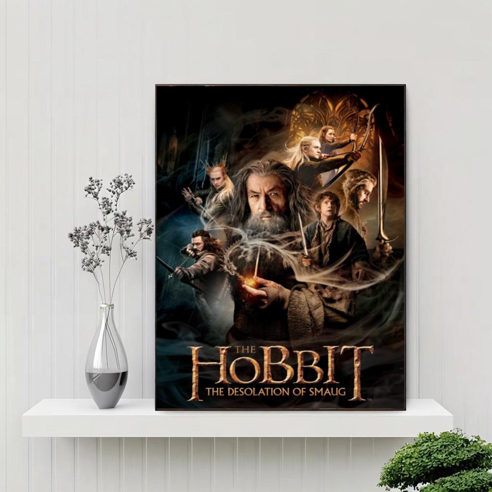Hobbit Movie Poster 5D Diy Diamond Painting Round Diamond Mosaic Suitable For Beginners Diamond Painting Rhinestones Gift Frameless
