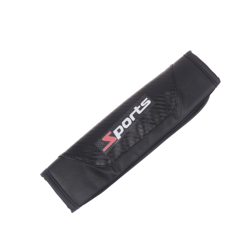 

[ZYAS]1PCS Women s PU Leather Carbon Fiber Sport Car Shoulder Guard Cover Seat Belt Decoration New Car Accessory