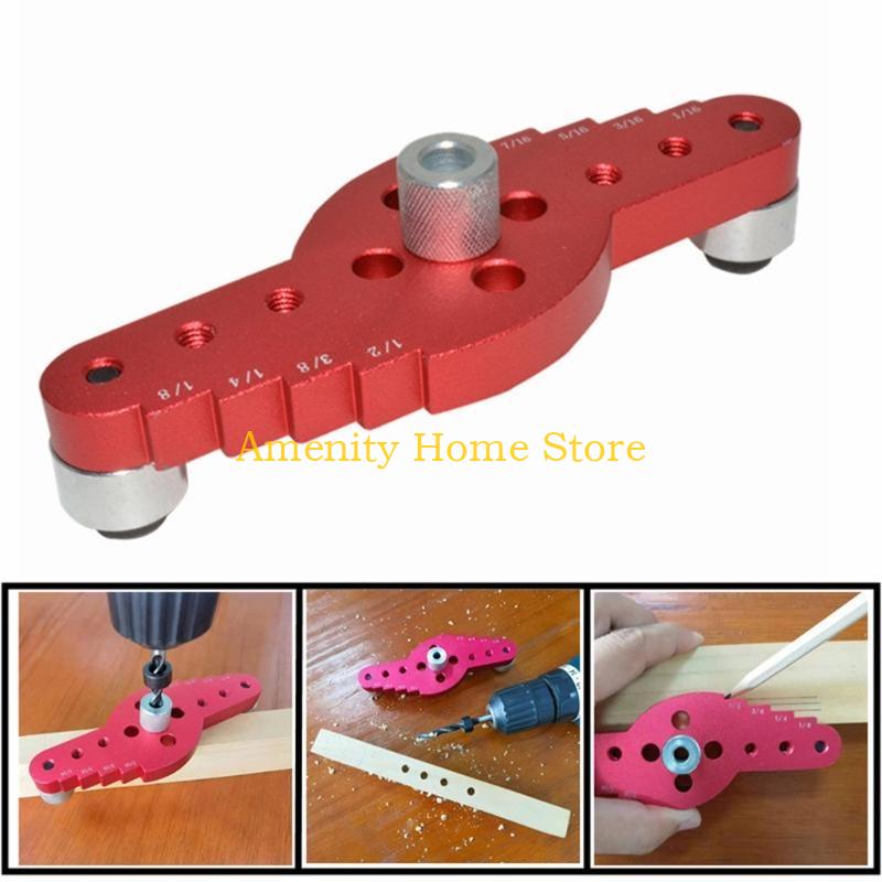 F26C Professional 2-in-1 Center Locator Center Dowel Jig Hole 6-10mm Guide Aluminum Alloy Woodworking Tool