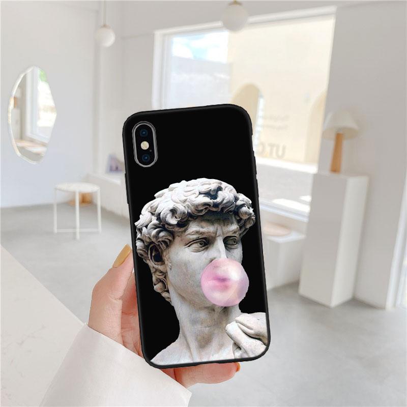 PP25 David Statue funny Soft Shell Phone Case for OPPO A3 Pro A72 A74 A76 A77 A77S A78 A79 A94 A95 A18 A40M A58
