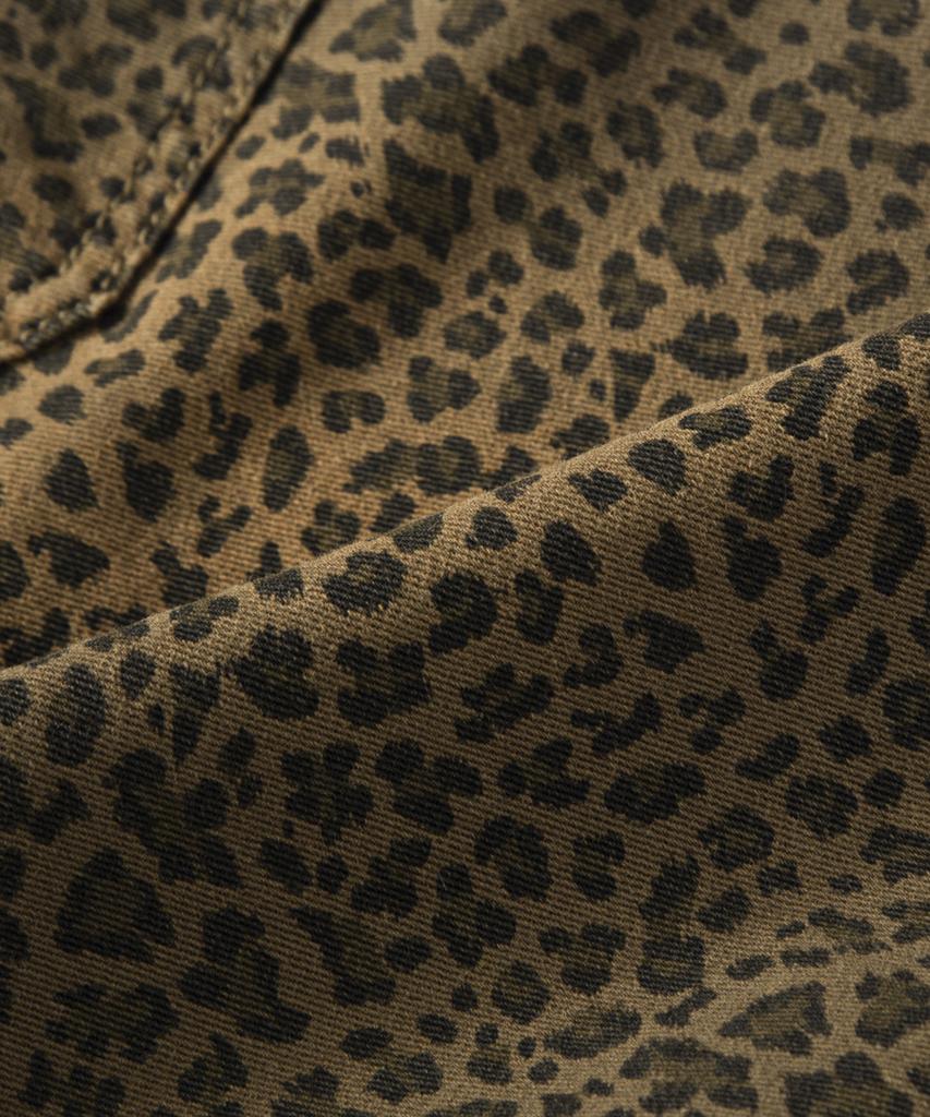 Tonsle Washed Leopard Bermuda Pants Brown