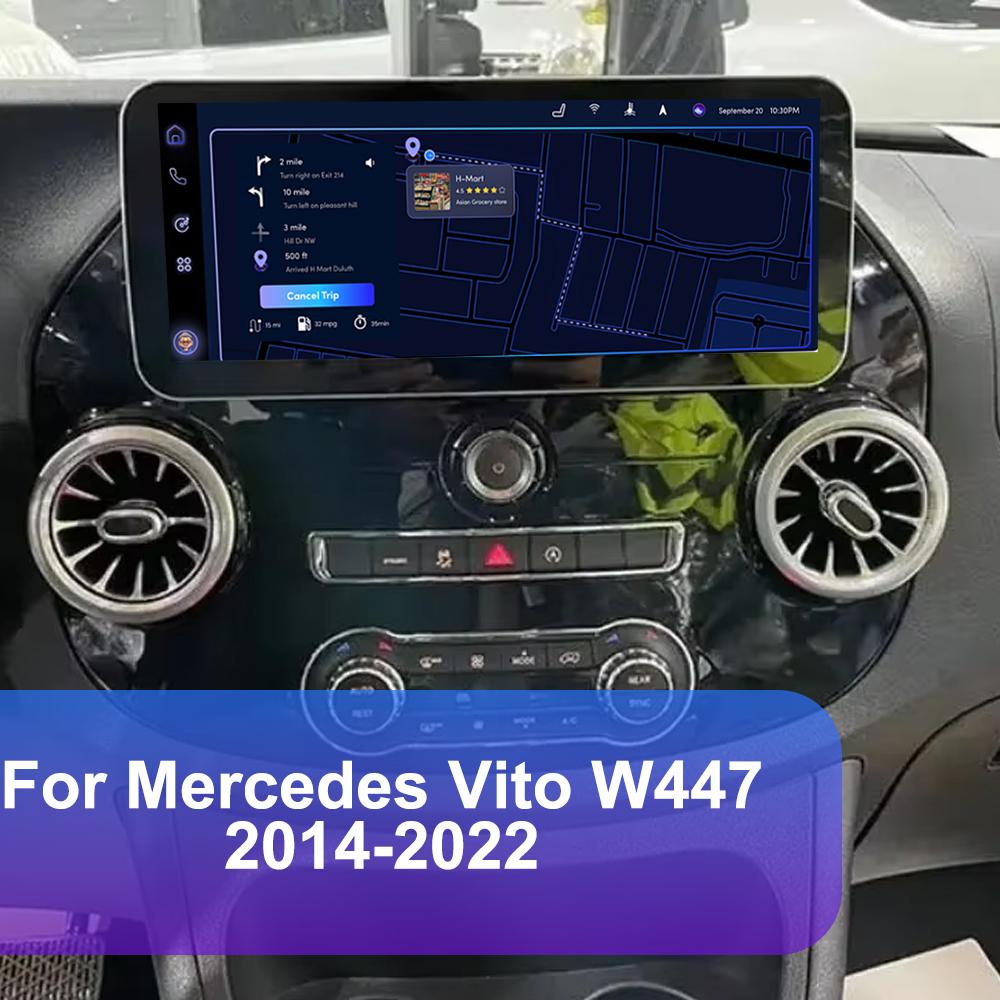 Android 12.3 Inch For Mercedes Vito W447 2014-2022 Car Radio Multimedia Video Player GPS Radio 5G CarPlay Navigation WIFI GPS BT