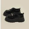Ein neuer Bestseller für Damen-Plateauschuhe, Schuhe aus Leder mit weicher Sohle und Crememuster