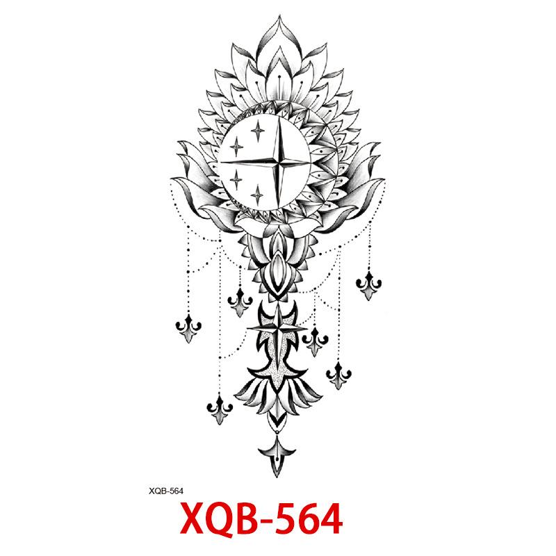 Small Full Arm Tattoo Sticker, Flower Letters, Plain Flower Tattoo Sticker Tattoo