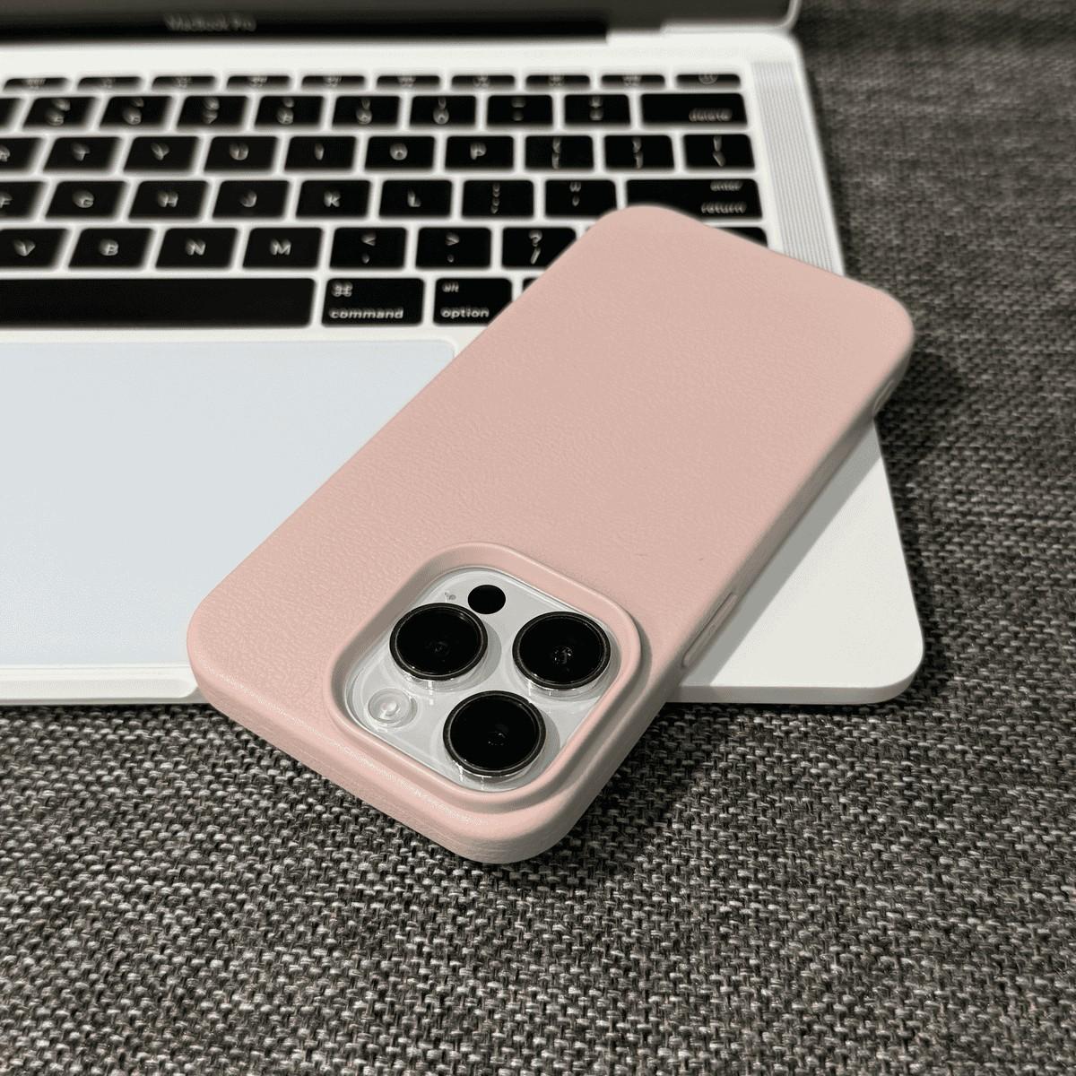 

М який силіконовий TPU чохол з текстурою шкіри лічі для Apple iPhone Air 17 16 15 14 Plus 13 12 11 Pro Max Ударостійкий гумовий гелевий чохол iPhone Air рожевий