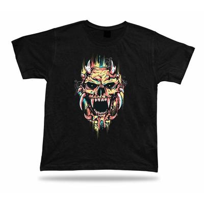 Monster Devil Fangs Demon Evil Colorful Tshirt Special Birthday Gift Design