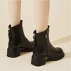 Brown Boots Women's Soft-faced Soft-soled Real Soft Leather Short Boots Versatile Thin Boots Spring and Autumn Women's Shoes 2024 Thick Heels Hi