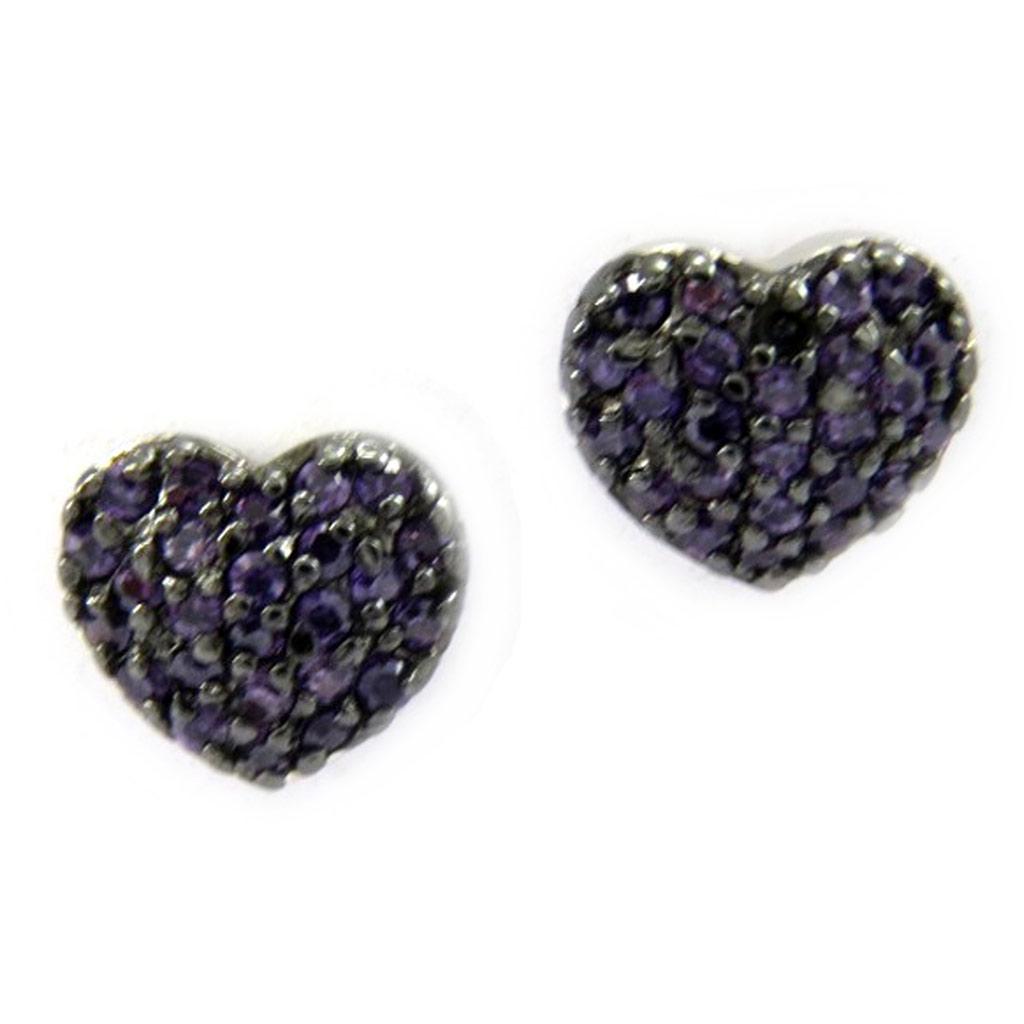 Les Trésors De Lily [G9012] - Silberne lila Ohrringe „Romy“