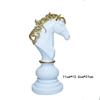 Black and White Chess Piece Resin Figurine for Creative Home Decor