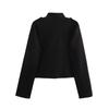 European and American Women's Retro Stand Collar Double-Breasted Short Jacket