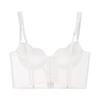 Women's Push-Up Fishbone Corset Mesh Vest & Waist Cincher Bra Set with Chest Pads