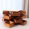 South American Walnut Rotating Puzzle Box for Tea Set & Jewelry Storage