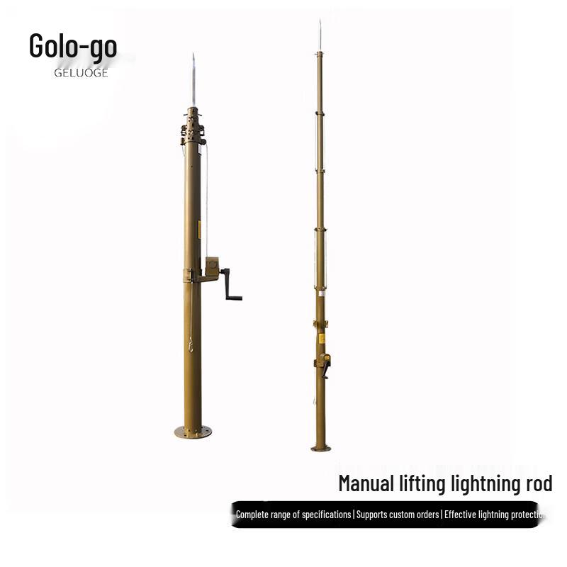 Golosinger Portable Manual Lift Lightning Rod