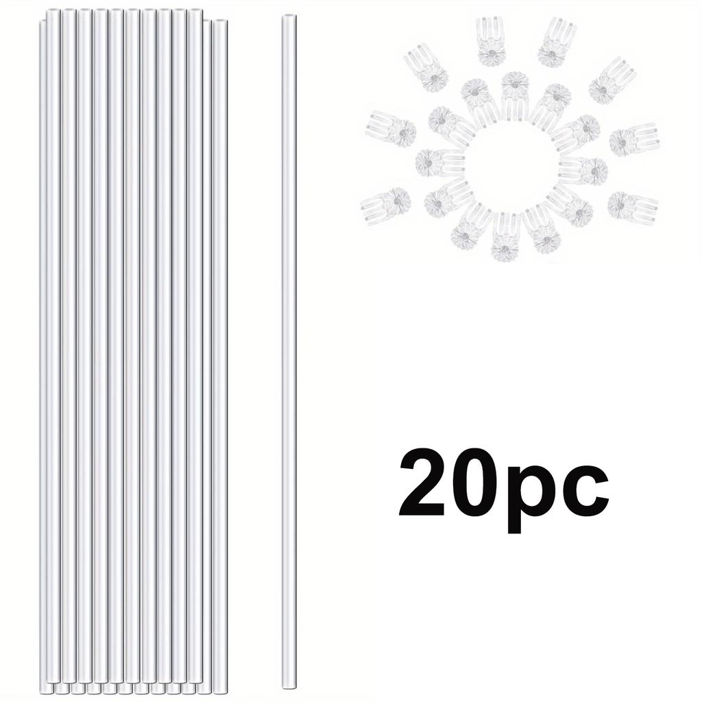 10pcs U-Shaped Acrylic Plant Climbing Frames - Transparent, Durable Support for Potted Plants, Ideal for Indoor Vines & Flowers