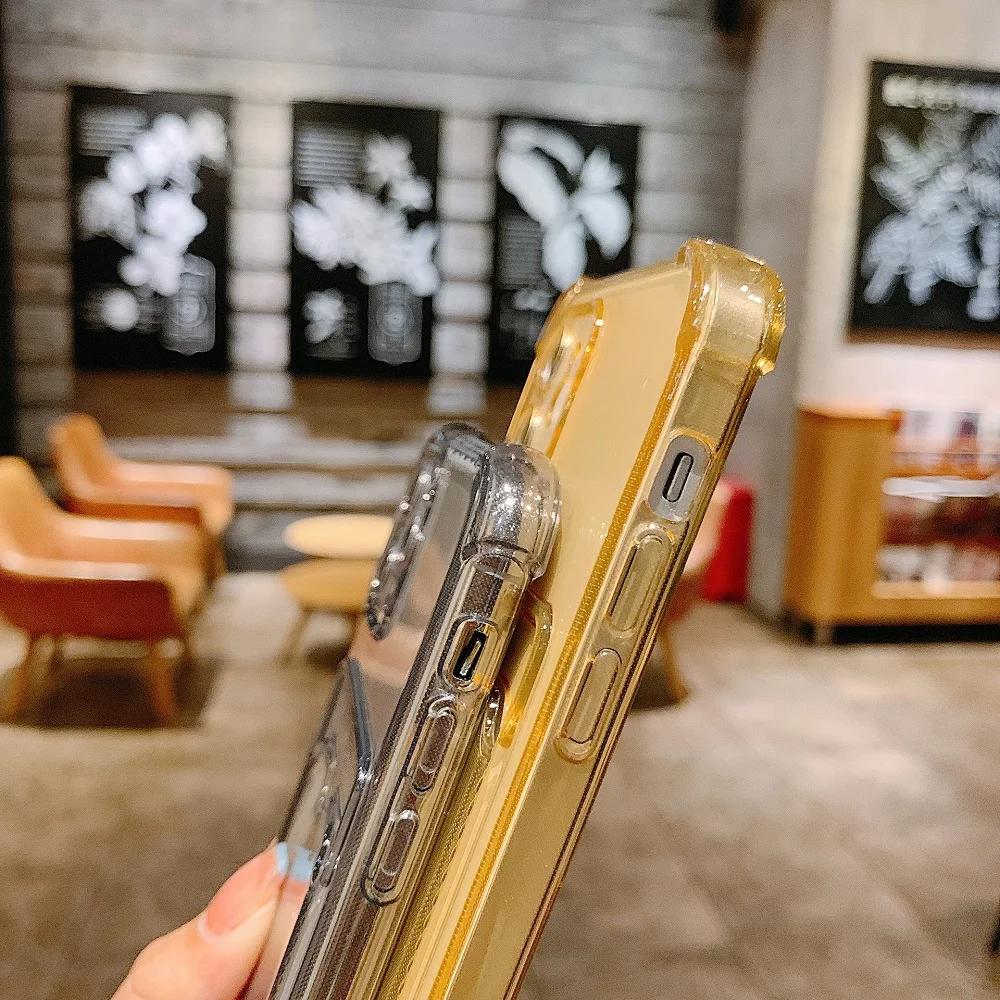 Card Bag Transparent Phone Case For iPhone 13 11 12 Pro Max XR XS Max X 7 8 Plus 12 Mini Shockproof Soft Bumper Clear Cover