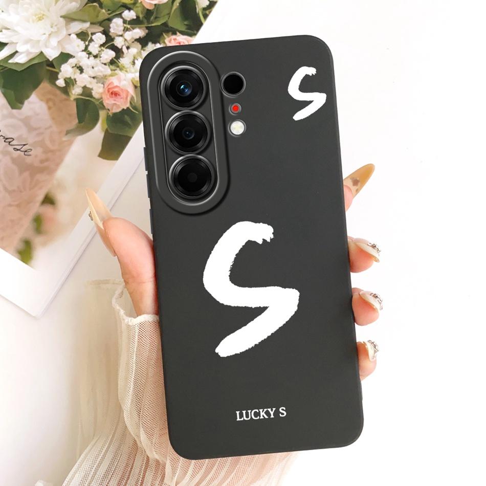 For Tecno Camon 50 4G Lucky Initial Letter Phone Case For Tecno Camon50 4G CN5 Soft Silicone Shockproof Cases Bumpers