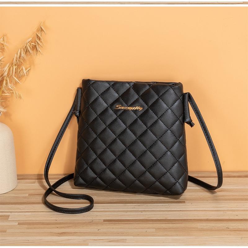 Women's Bag New Fashionable and Simple Shoulder Bag, Messenger Bag, Diamond Embroidered Small Square Bag