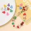 2pcs 15x16.5mm Glass Beads Colorful Christmas Tree Spacer Bead for Keychain Christmas Decoration DIY Jewelry Making Accessories