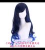 CaseEden Cosplay Wig, Long Wavy, 70cm, Heat-Resistant, Dark Blue & Blue Gradient, Includes 2 Wig Nets