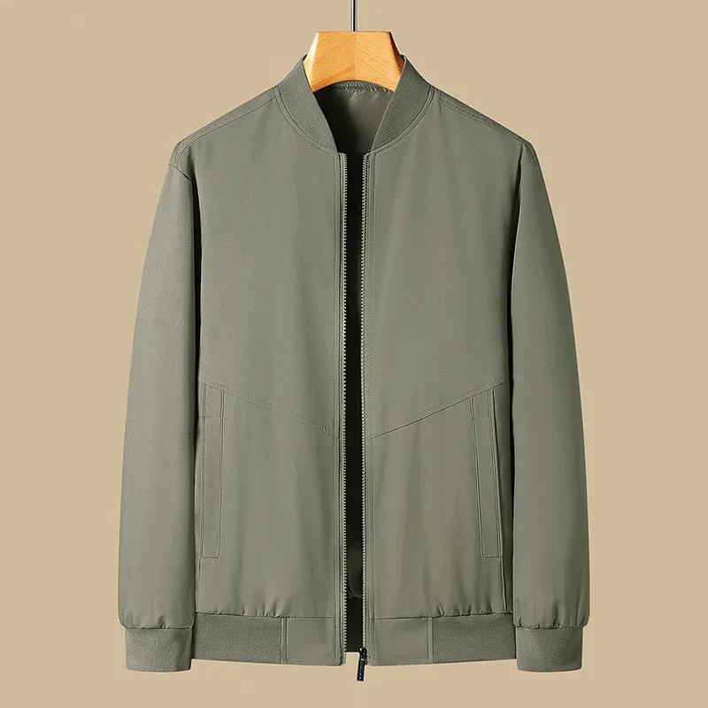 

Куртки Весна Осень Мужские Новые Среднего возраста Пожилые Повседневные Деловые M хаки